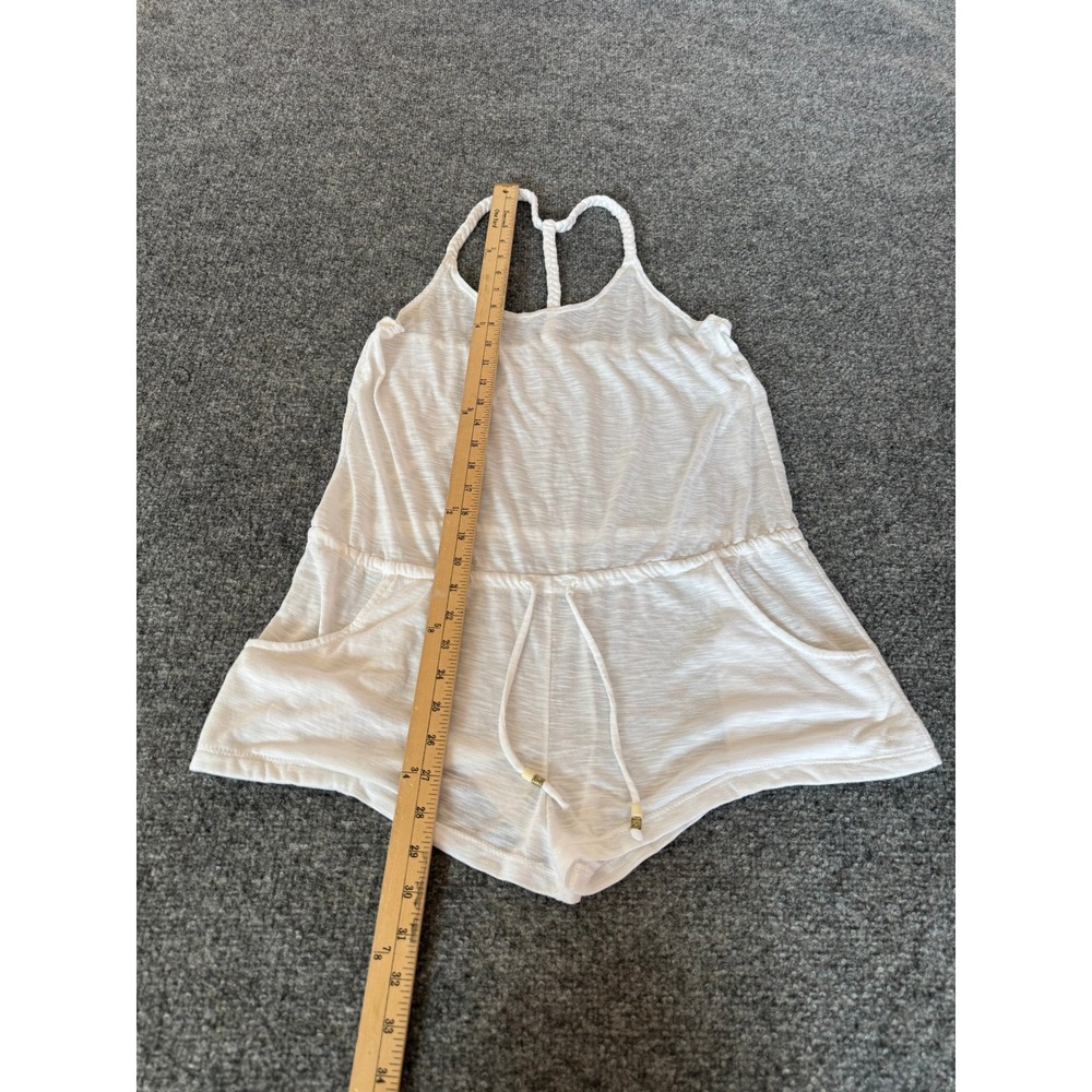 BECCA by Rebecca Virtue Breezy Basic White Romper Swim Cover-Up SZ M - Picture 10 of 13